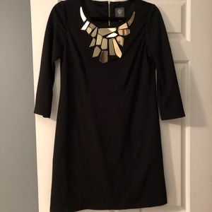 Black Vince Camuto 3/4 Sleeve Dress